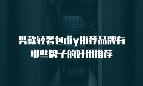 男款轻奢包diy推荐品牌有哪些牌子的好用推荐