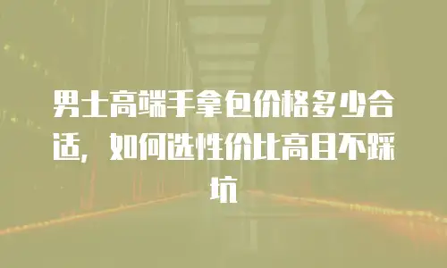 男士高端手拿包价格多少合适，如何选性价比高且不踩坑