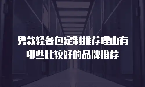 男款轻奢包定制推荐理由有哪些比较好的品牌推荐