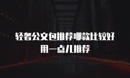 轻奢公文包推荐哪款比较好用一点儿推荐