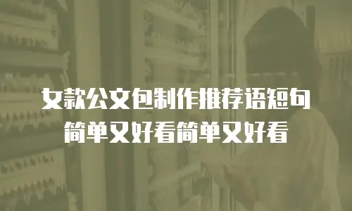 女款公文包制作推荐语短句简单又好看简单又好看