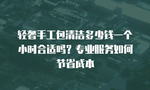 轻奢手工包清洁多少钱一个小时合适吗？专业服务如何节省成本