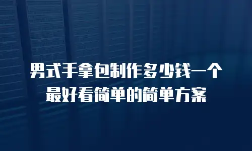 男式手拿包制作多少钱一个最好看简单的简单方案