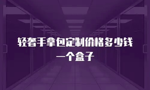 轻奢手拿包定制价格多少钱一个盒子