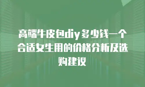 高端牛皮包diy多少钱一个合适女生用的价格分析及选购建议