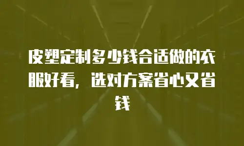 皮塑定制多少钱合适做的衣服好看，选对方案省心又省钱