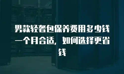 男款轻奢包保养费用多少钱一个月合适，如何选择更省钱