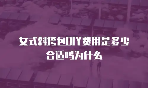 女式斜挎包DIY费用是多少合适吗为什么