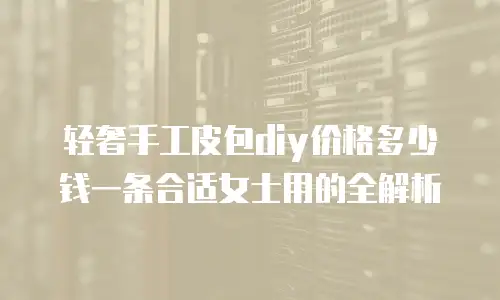 轻奢手工皮包diy价格多少钱一条合适女士用的全解析