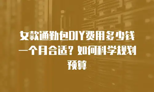 女款通勤包DIY费用多少钱一个月合适？如何科学规划预算