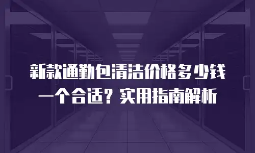 新款通勤包清洁价格多少钱一个合适？实用指南解析