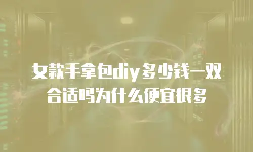 女款手拿包diy多少钱一双合适吗为什么便宜很多