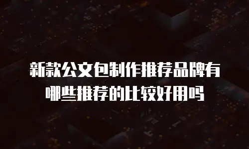 新款公文包制作推荐品牌有哪些推荐的比较好用吗