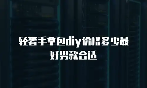 轻奢手拿包diy价格多少最好男款合适
