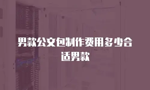 男款公文包制作费用多少合适男款