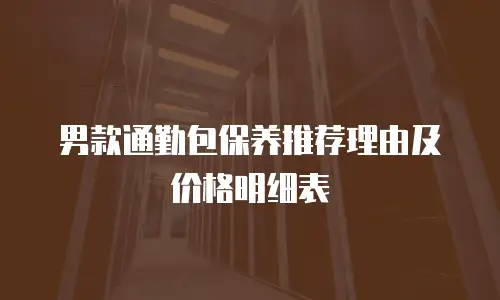 男款通勤包保养推荐理由及价格明细表