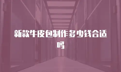 新款牛皮包制作多少钱合适吗