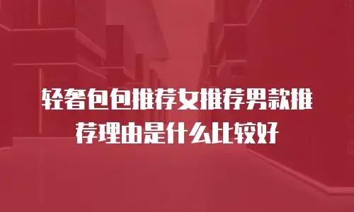 轻奢包包推荐女推荐男款推荐理由是什么比较好