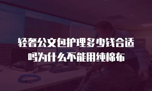 轻奢公文包护理多少钱合适吗为什么不能用纯棉布