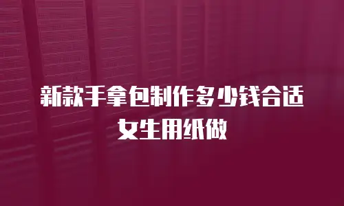 新款手拿包制作多少钱合适女生用纸做