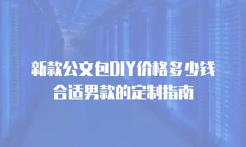 新款公文包DIY价格多少钱合适男款的定制指南