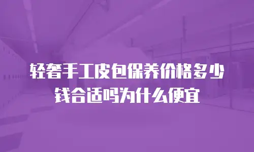 轻奢手工皮包保养价格多少钱合适吗为什么便宜