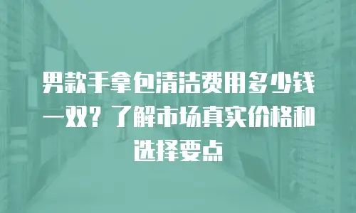 男款手拿包清洁费用多少钱一双？了解市场真实价格和选择要点