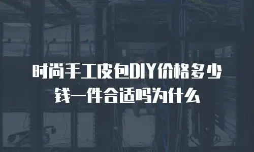 时尚手工皮包DIY价格多少钱一件合适吗为什么