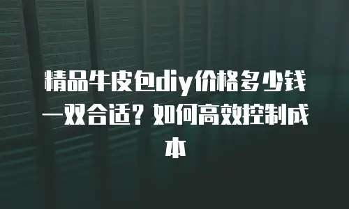 精品牛皮包diy价格多少钱一双合适？如何高效控制成本