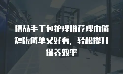 精品手工包护理推荐理由简短版简单又好看，轻松提升保养效率