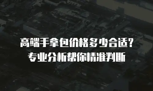 高端手拿包价格多少合适？专业分析帮你精准判断