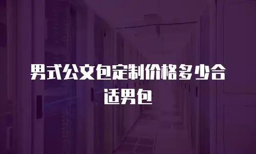 男式公文包定制价格多少合适男包