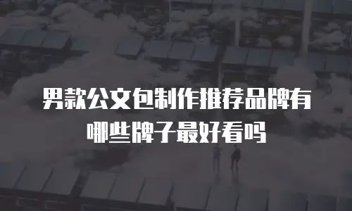 男款公文包制作推荐品牌有哪些牌子最好看吗