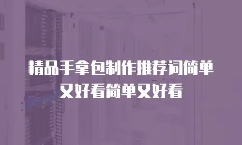 精品手拿包制作推荐词简单又好看简单又好看