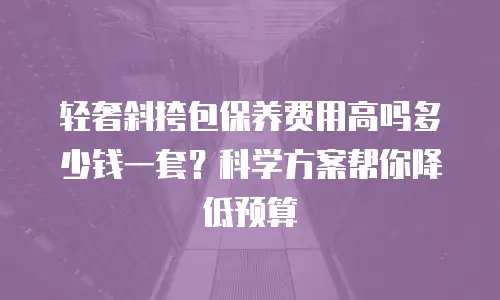 轻奢斜挎包保养费用高吗多少钱一套？科学方案帮你降低预算