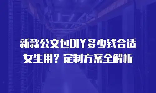 新款公文包DIY多少钱合适女生用？定制方案全解析