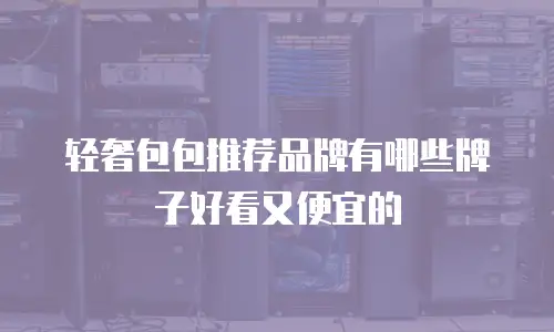 轻奢包包推荐品牌有哪些牌子好看又便宜的
