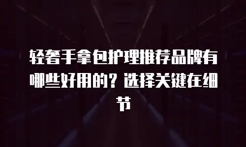 轻奢手拿包护理推荐品牌有哪些好用的？选择关键在细节