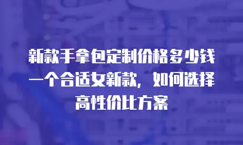 新款手拿包定制价格多少钱一个合适女新款，如何选择高性价比方案