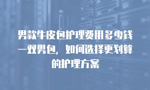 男款牛皮包护理费用多少钱一双男包，如何选择更划算的护理方案
