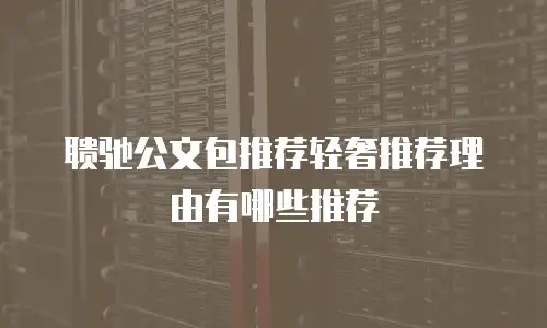 聩驰公文包推荐轻奢推荐理由有哪些推荐