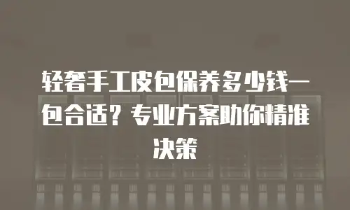 轻奢手工皮包保养多少钱一包合适？专业方案助你精准决策