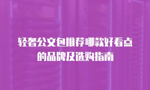 轻奢公文包推荐哪款好看点的品牌及选购指南