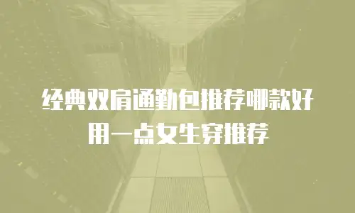 经典双肩通勤包推荐哪款好用一点女生穿推荐
