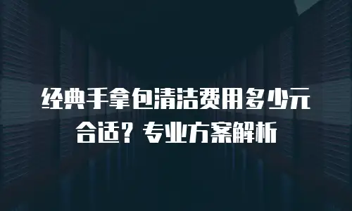 经典手拿包清洁费用多少元合适？专业方案解析
