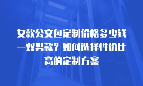 女款公文包定制价格多少钱一双男款？如何选择性价比高的定制方案