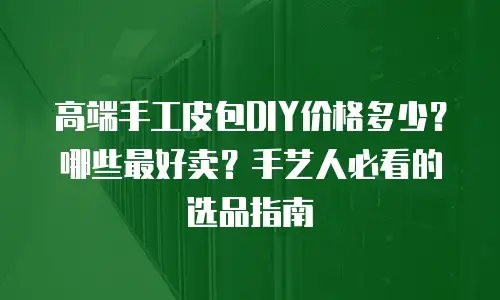 高端手工皮包DIY价格多少？哪些最好卖？手艺人必看的选品指南