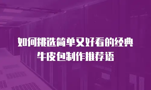 如何挑选简单又好看的经典牛皮包制作推荐语