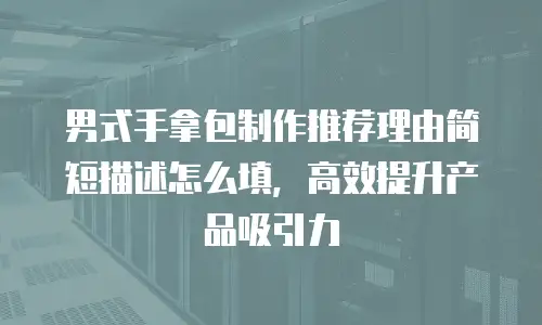 男式手拿包制作推荐理由简短描述怎么填，高效提升产品吸引力