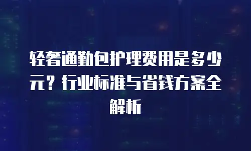 轻奢通勤包护理费用是多少元？行业标准与省钱方案全解析